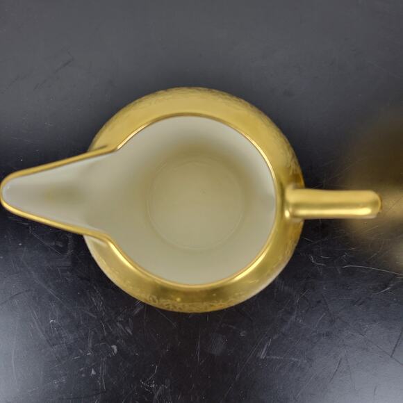 VINTAGE Pickard China Rose And Daisy 486 Gold Ceramic Creamer & Sugar Bowl Set - Picture 13 of 15